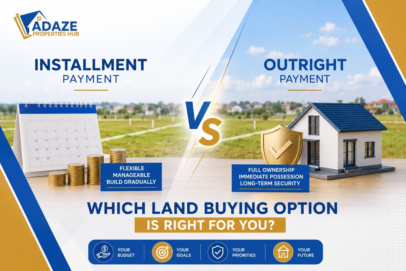 Installment vs Outright Payment: Which Land Buying Option Is Right for You?